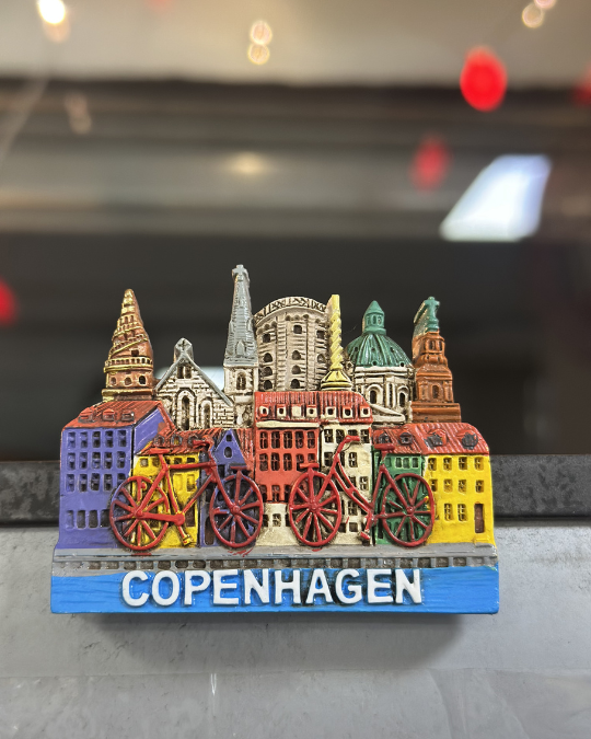 Colorful Copenhagen Skyline Souvenir Magnet