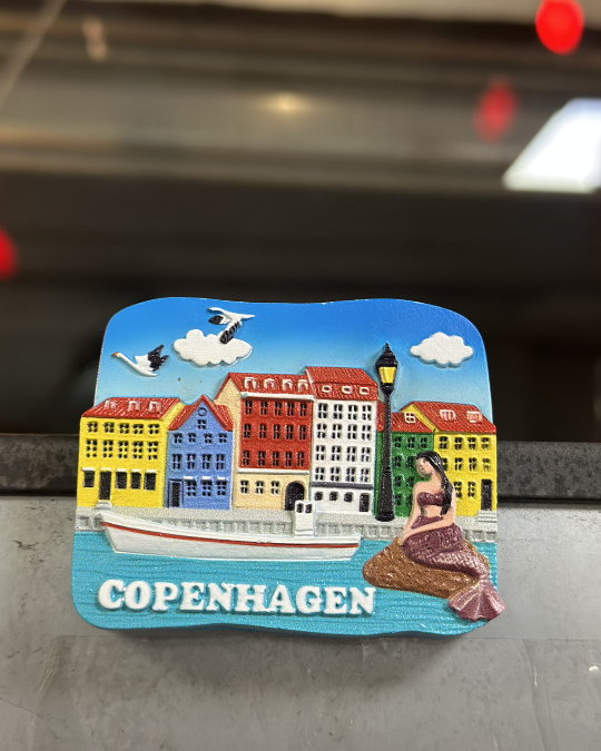 Copenhagen Nyhavn & Little Mermaid Souvenir Magnet