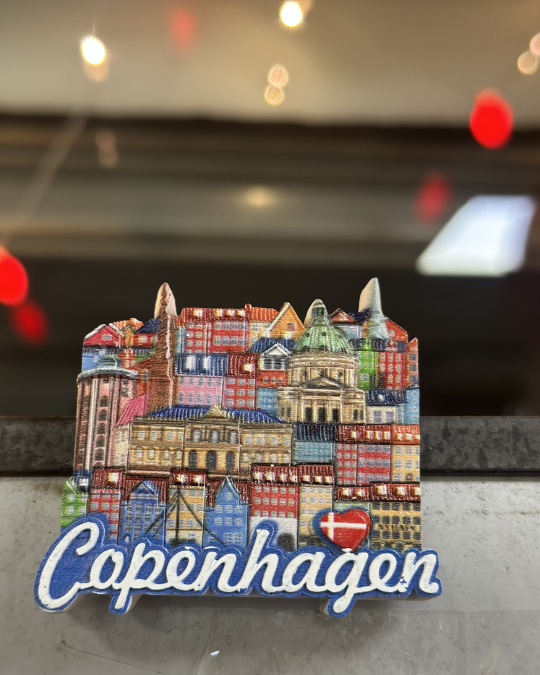 Copenhagen Iconic Landmarks Fridge Magnet